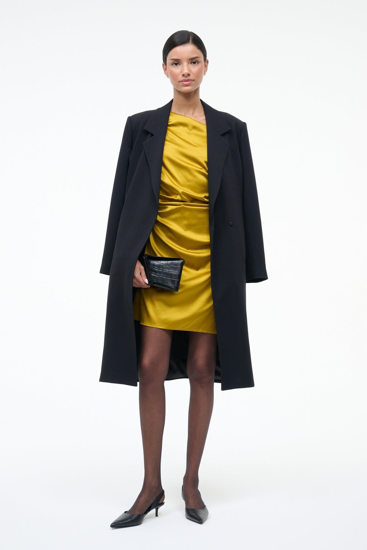 MINI PHARE SILK DRESS | TURMERIC - Image 6