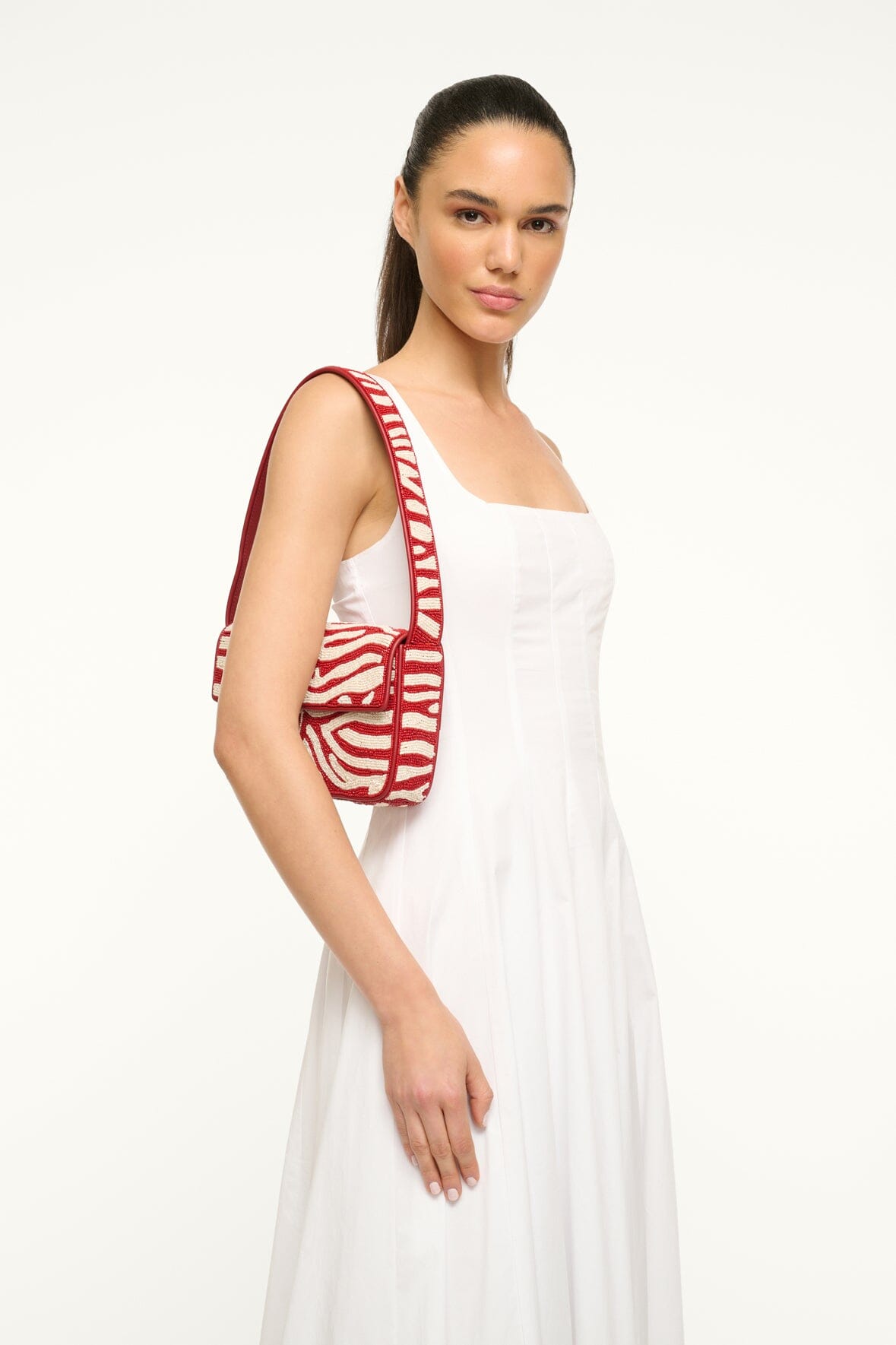 TOMMY BEADED BAG | SCARLET WHITE - Image 2