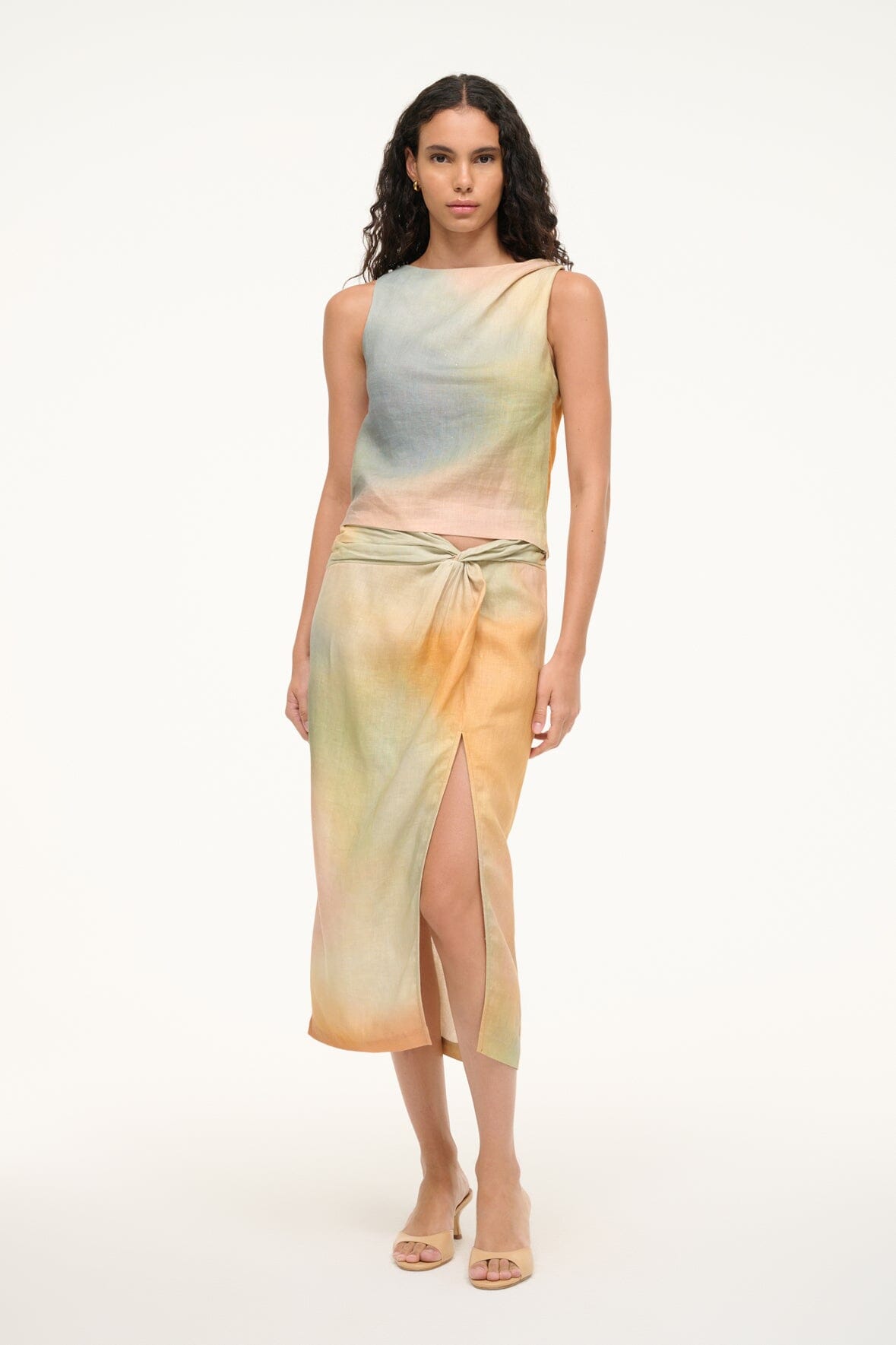 BOA LINEN TOP | PASTEL CLOUDS - Image 2