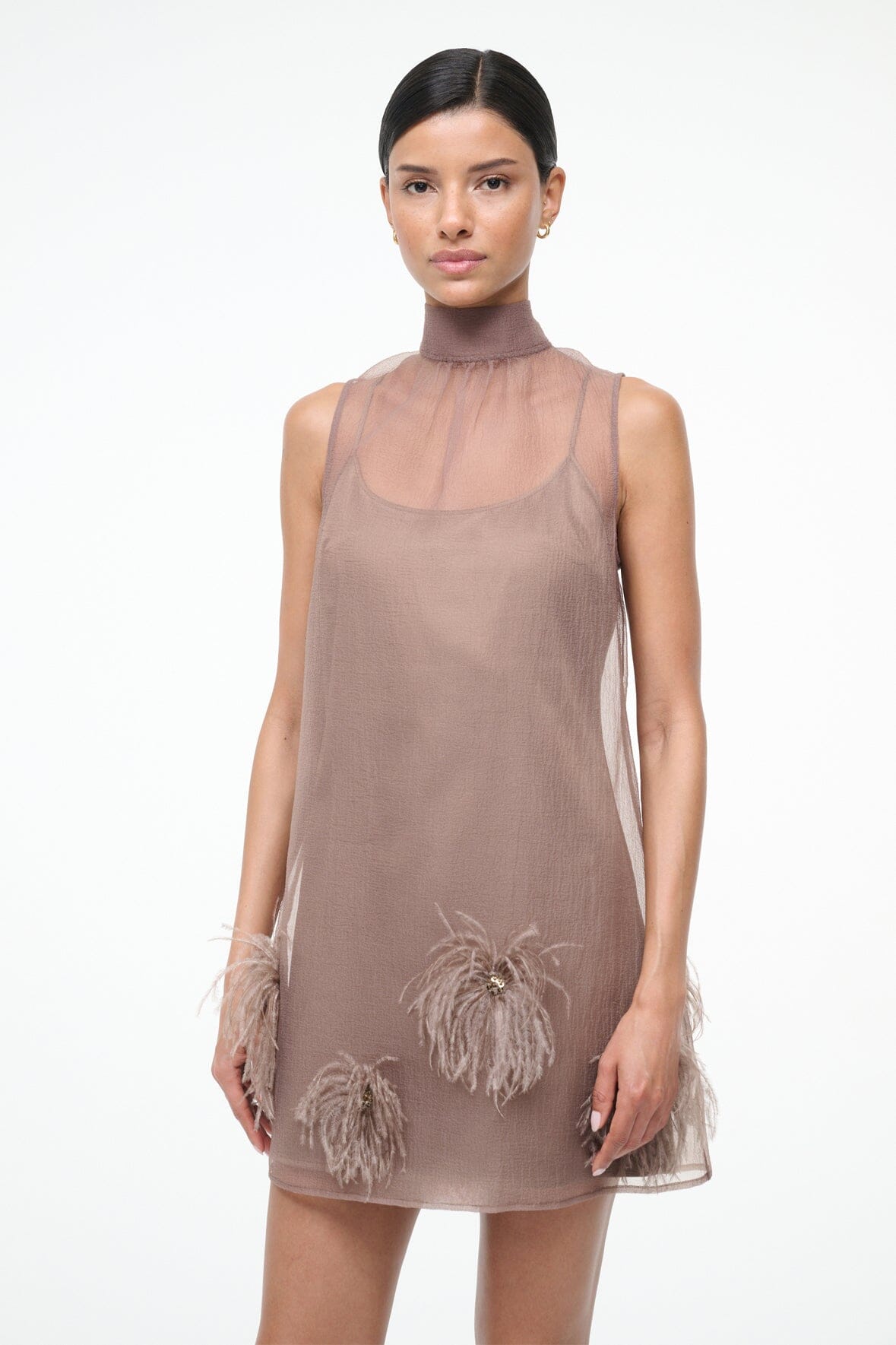 ALBEE MINI DRESS | TRUFFLE - Image 2