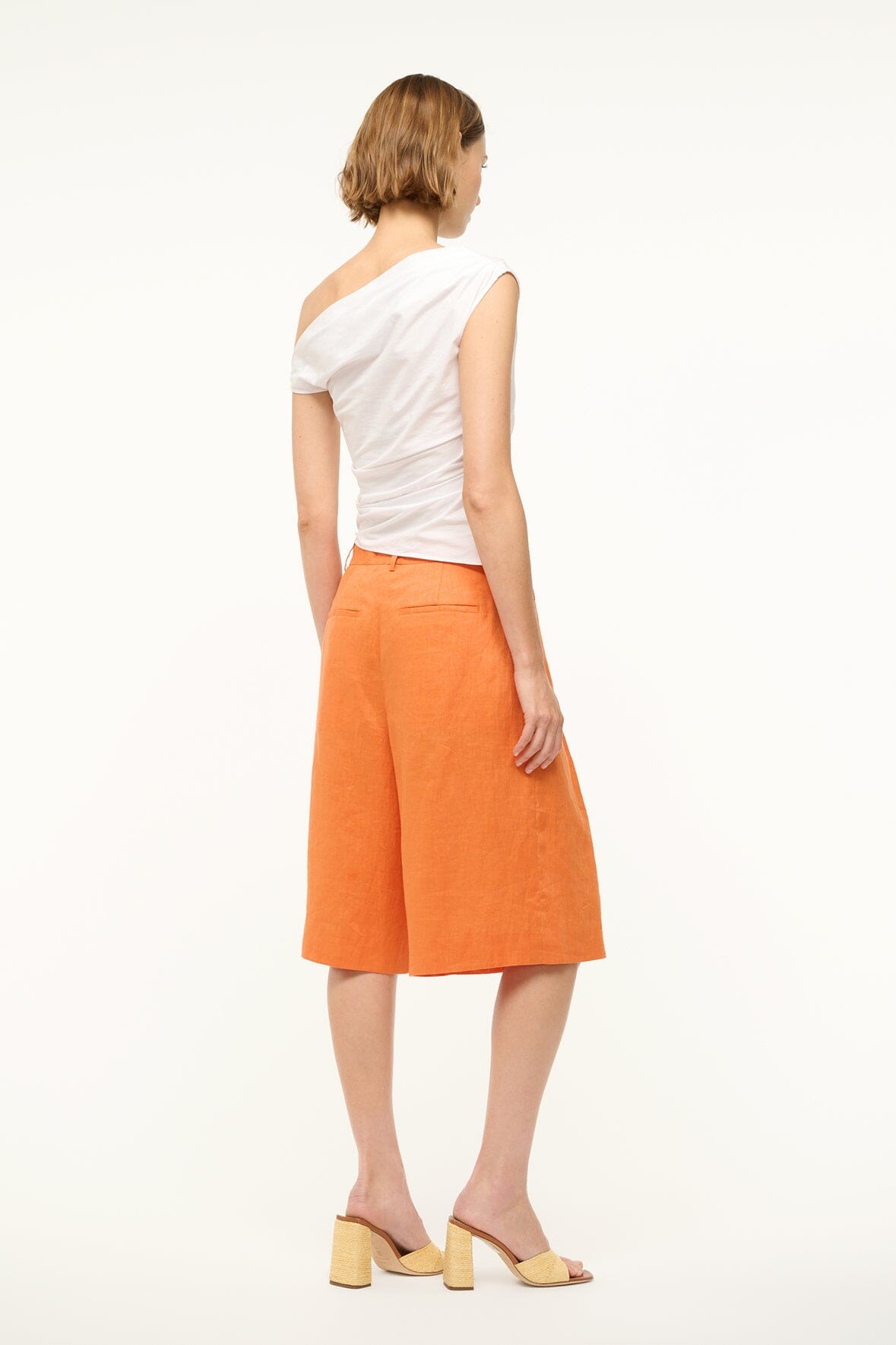 CRUZ BERMUDA LINEN SHORT | APRICOT - Image 4