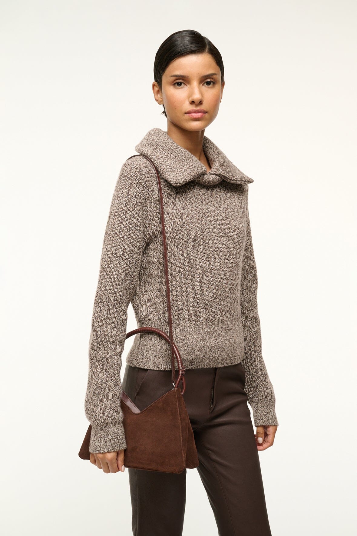 VALERIE SHOULDER BAG | MAHOGANY SUEDE - Image 4