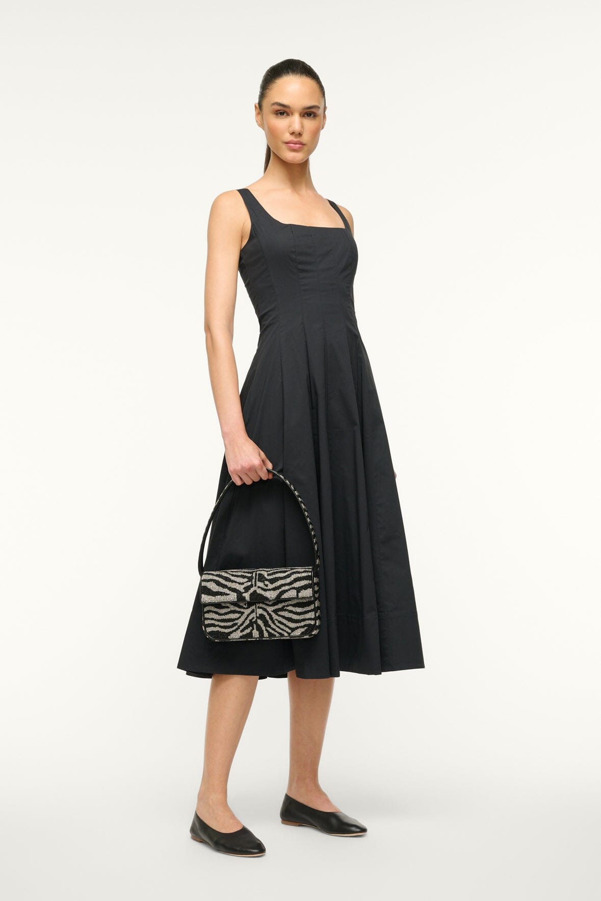 TOMMY BEADED BAG | BLACK WHITE ZEBRA - Image 4