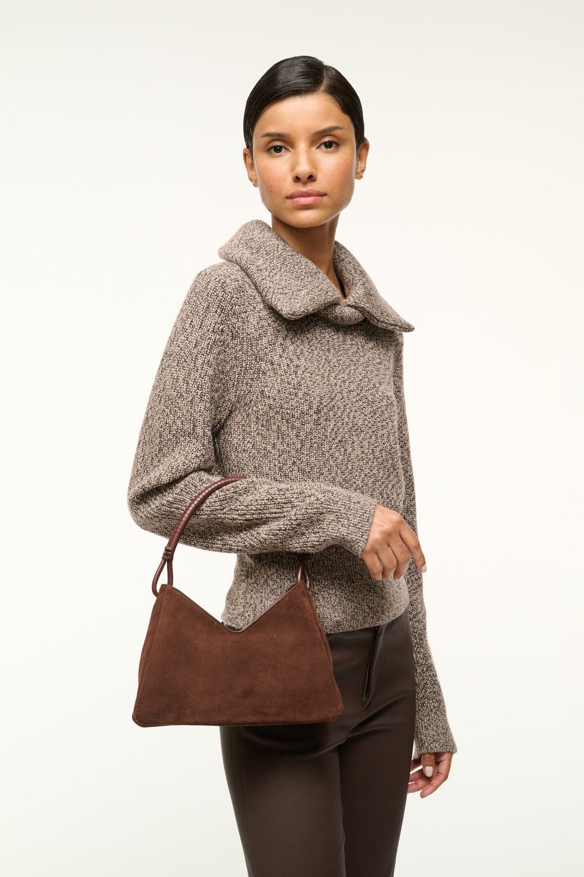 VALERIE SHOULDER BAG | MAHOGANY SUEDE - Image 2