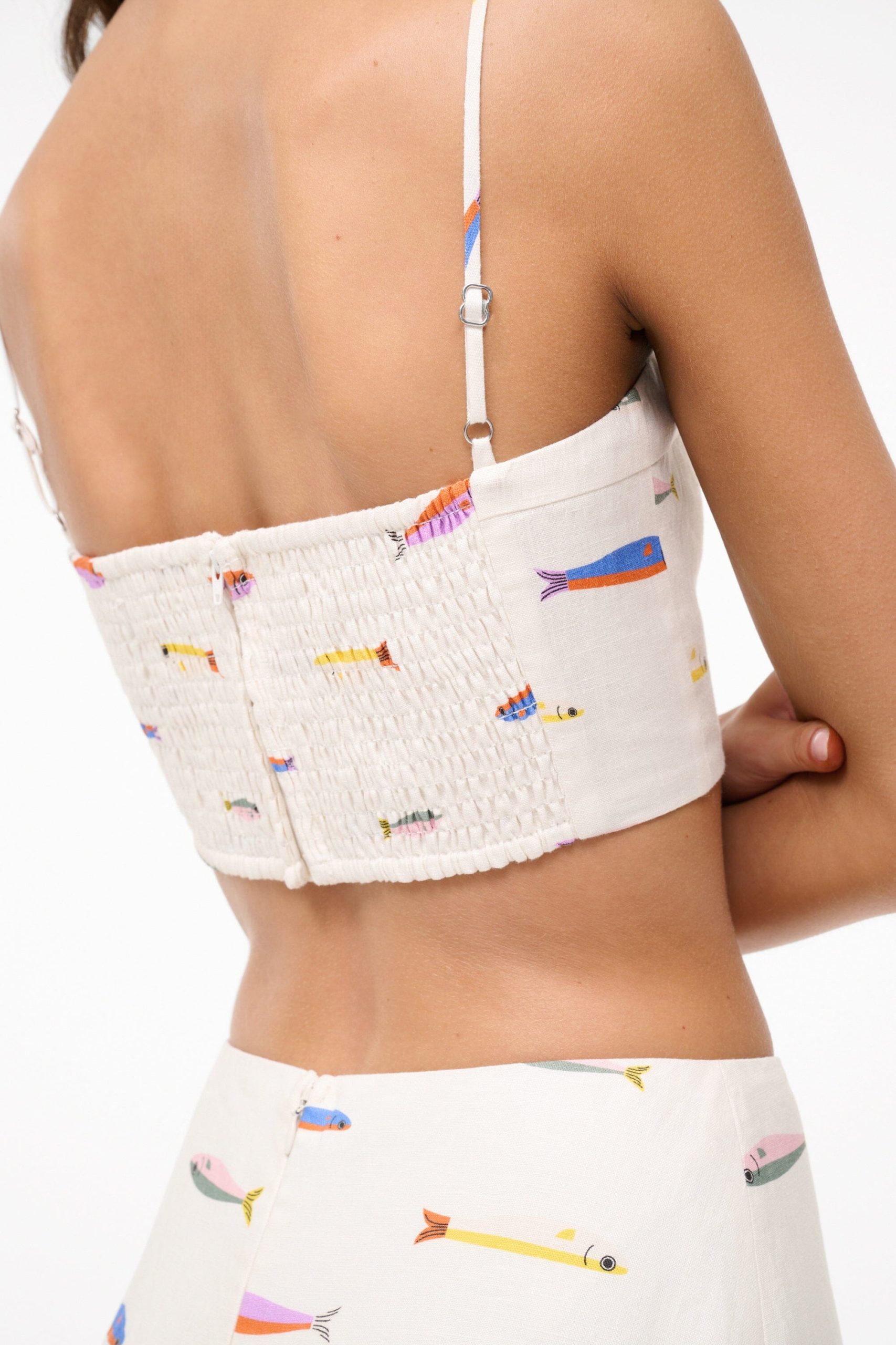 FEDERICO LINEN TOP | POP SARDINES IVORY - Image 6