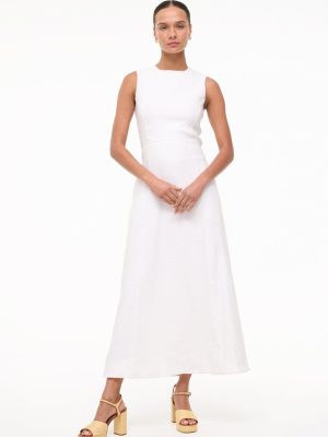 MARTINE LINEN DRESS | WHITE