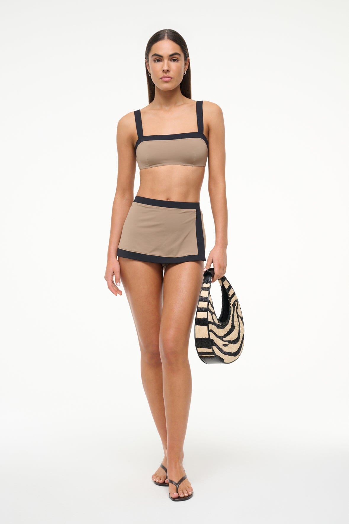 LIV BIKINI TOP | TAUPE BLACK - Image 3