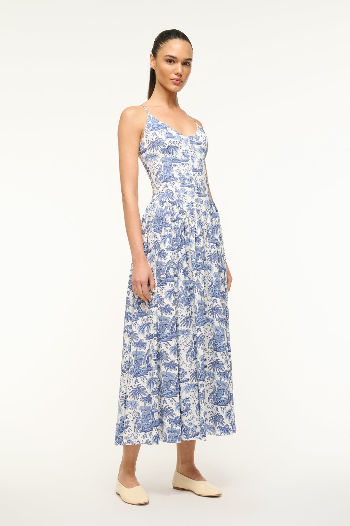 DENA DRESS | BLUE TOILE - Image 2