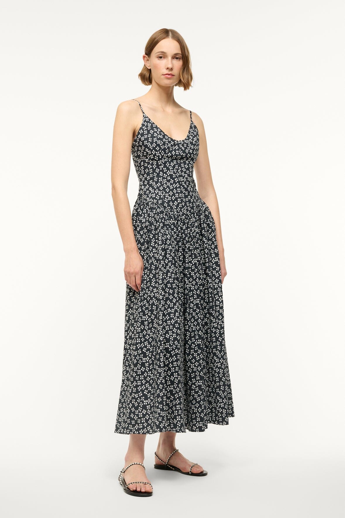 DENA DRESS | BLACK WOODBLOCK FLORAL - Image 3