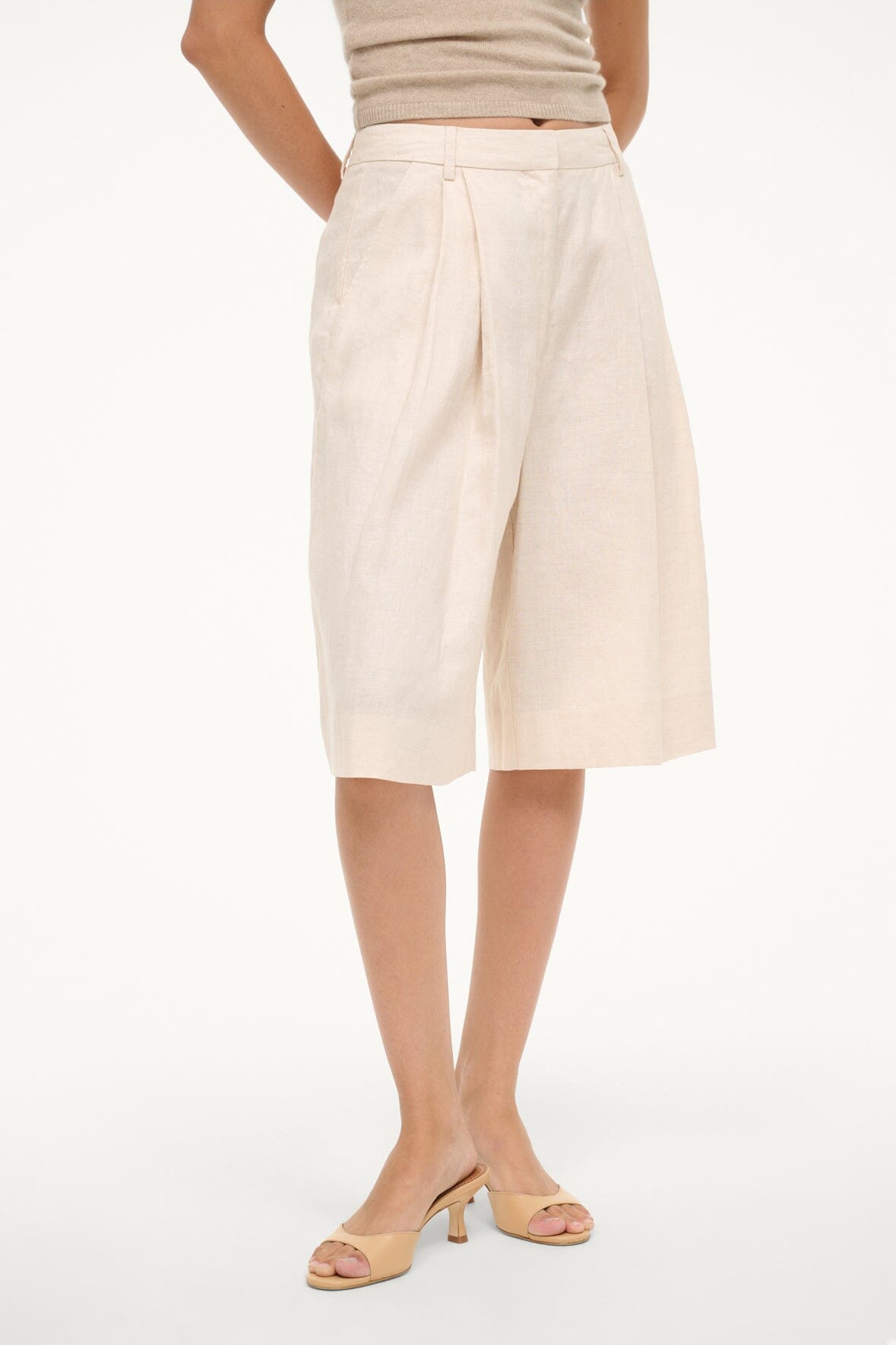 CRUZ BERMUDA LINEN SHORT | NATURAL - Image 2