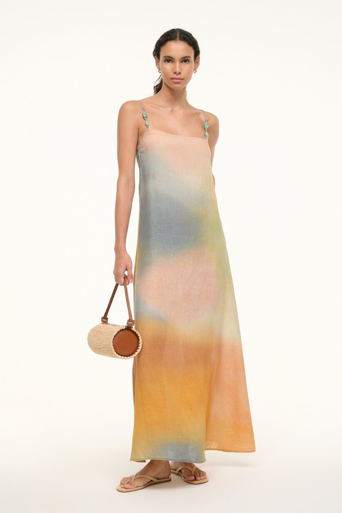 LAURA LINEN DRESS | PASTEL CLOUDS
