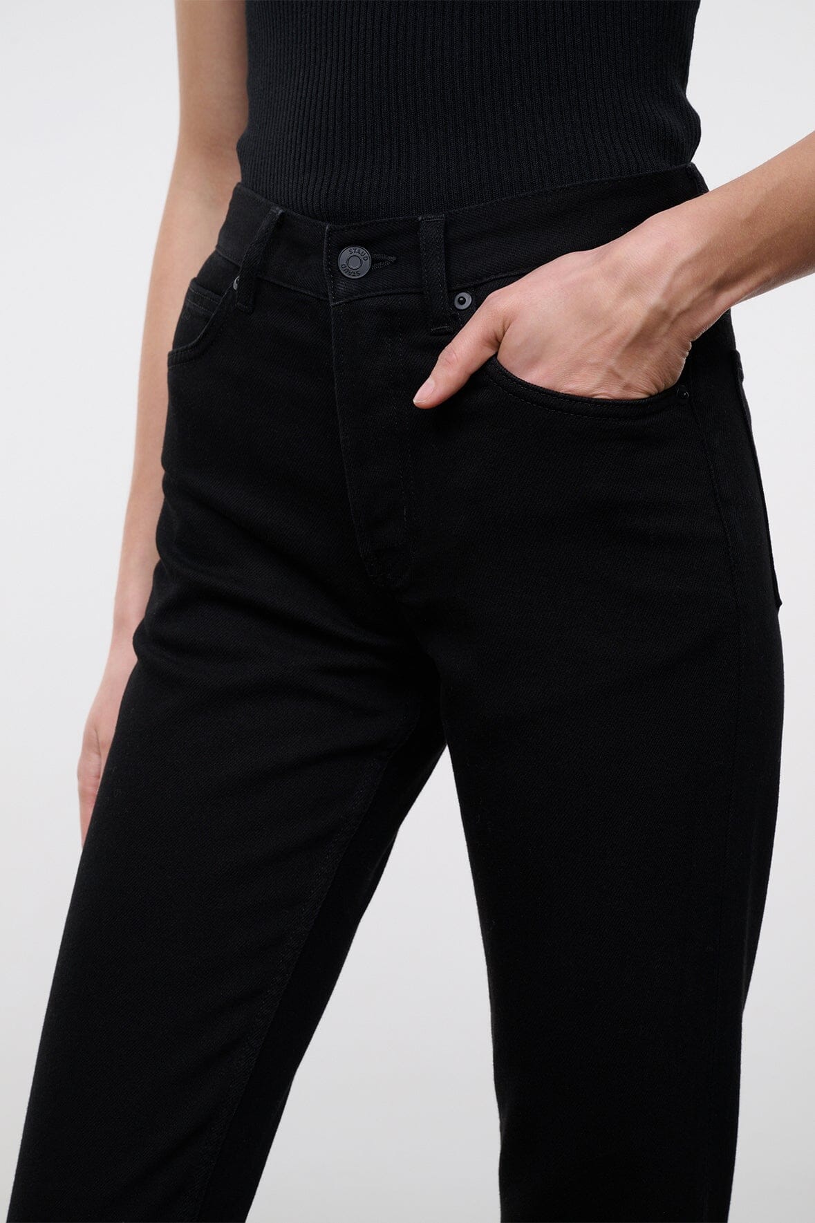 TEDDY STRAIGHT JEAN | BLACK - Image 4