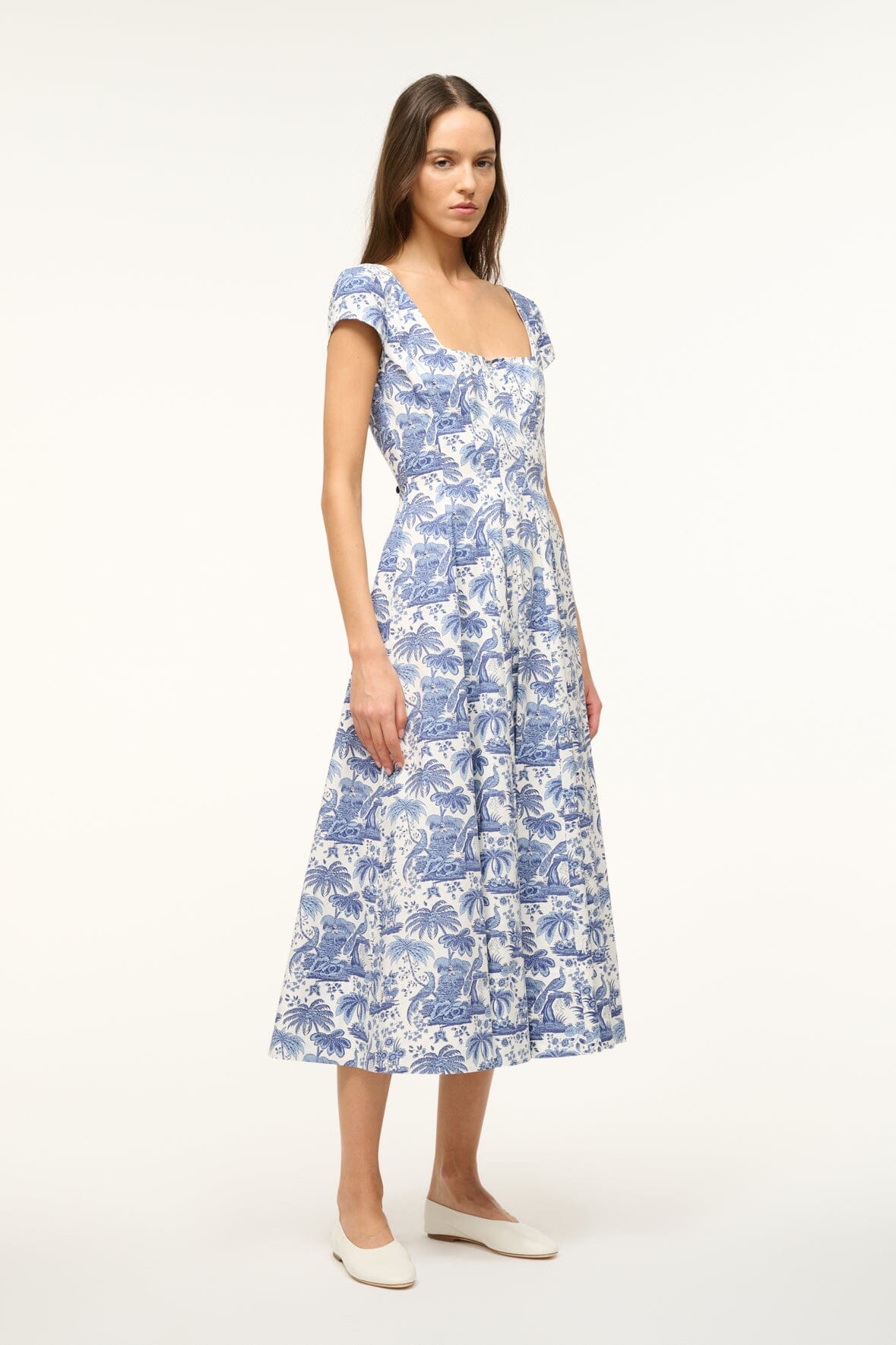 SHORT SLEEVE WELLS DRESS | BLUE TOILE - Image 3