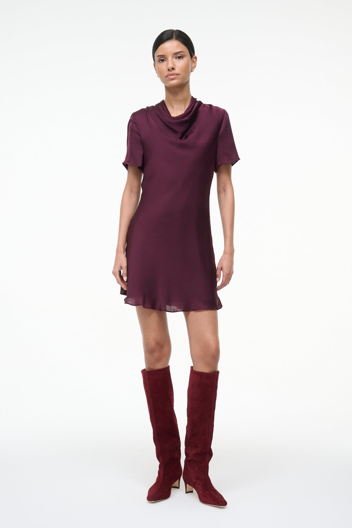 IRIS SILK DRESS | SYRAH - Image 6