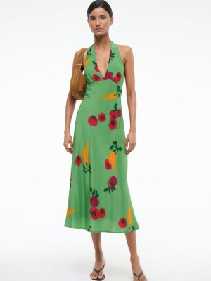 LUCCA SILK DRESS | FARMERS MARKET LEAF