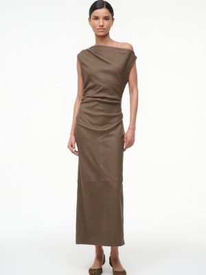 PHARE LEATHER DRESS | TRUFFLE