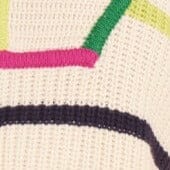 CROPPED HAMPTON SWEATER | CREAM RAINBOW MULTI - Image 5