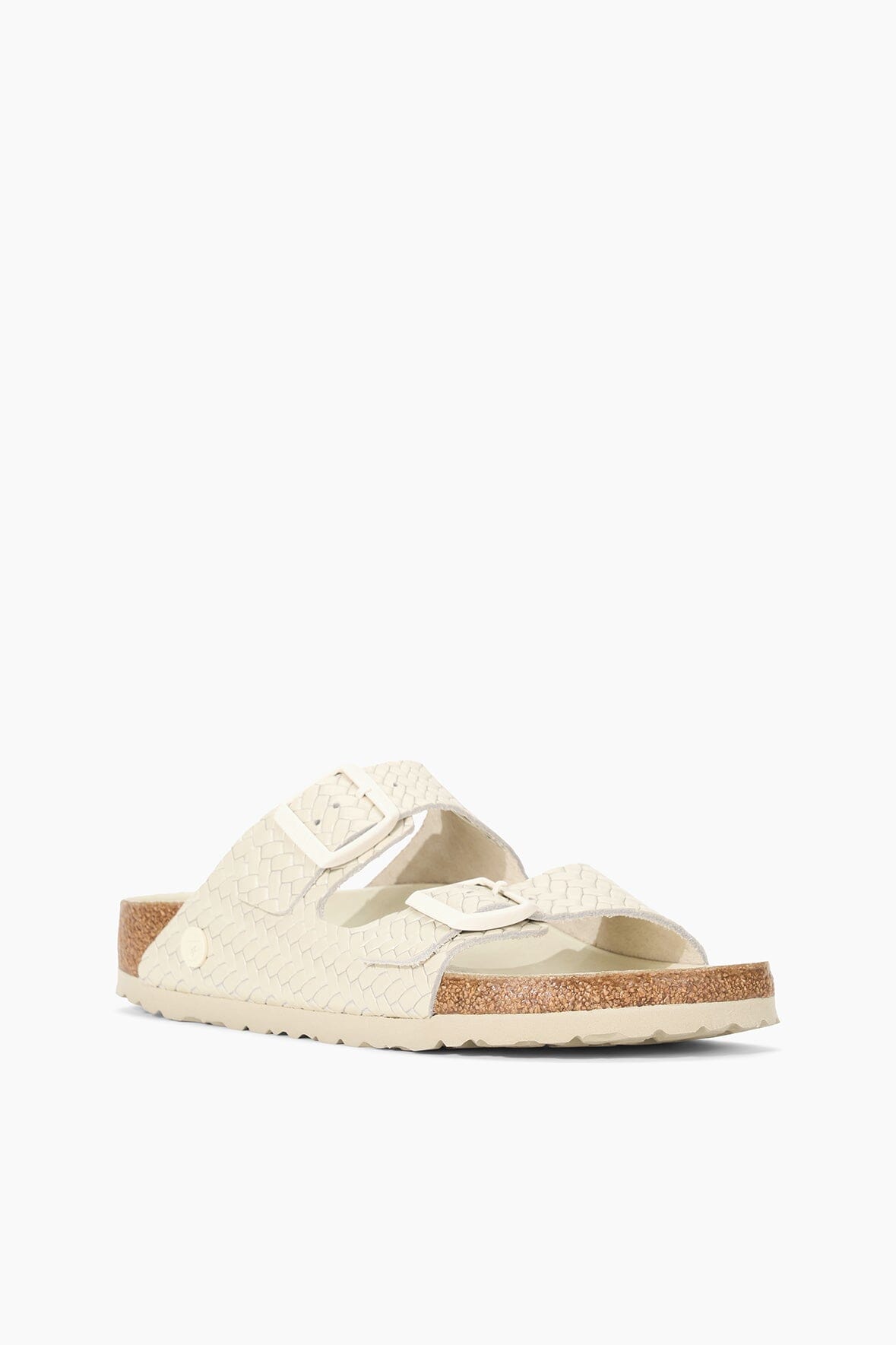 BIRKENSTOCK ARIZONA WOVEN EMBOSSED SANDAL | ECRU - Image 3