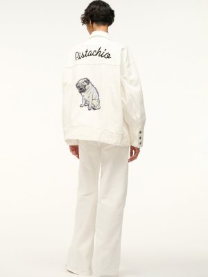 CUSTOM STAUD x C.BONZ THE BIGGEST JEAN JACKET | WHITE