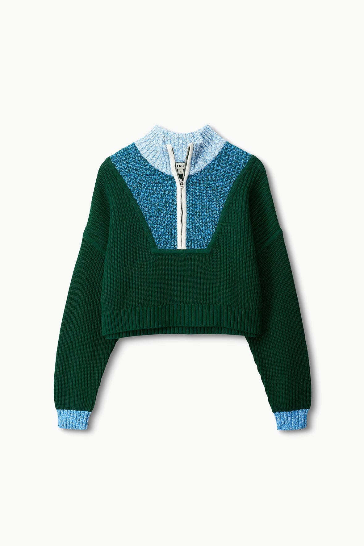 CROPPED HAMPTON SWEATER | JUNGLE SKY IVORY - Image 5