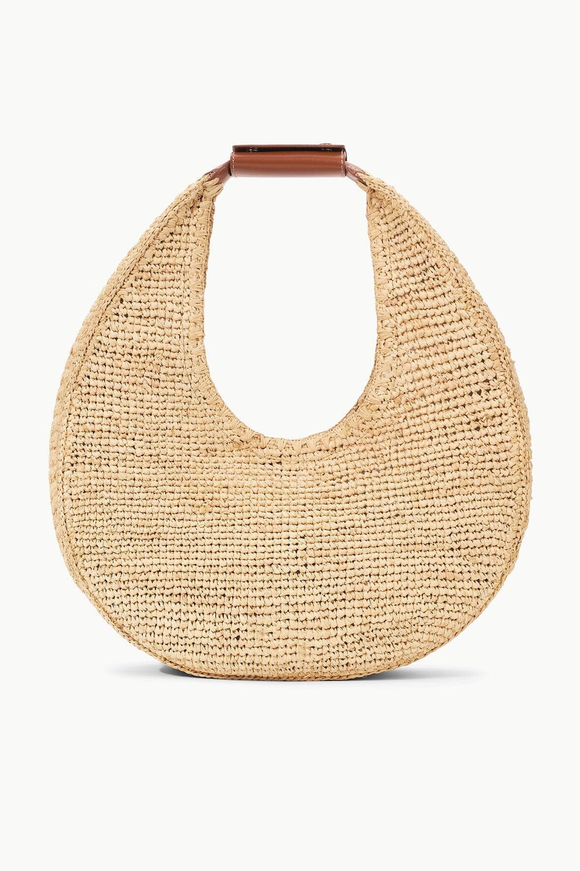 LARGE RAFFIA MOON BAG | NATURAL RAFFIA
