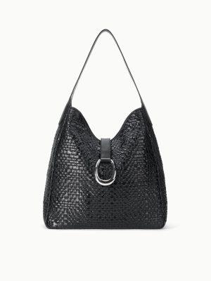 MAYA HOBO BAG | BLACK WOVEN