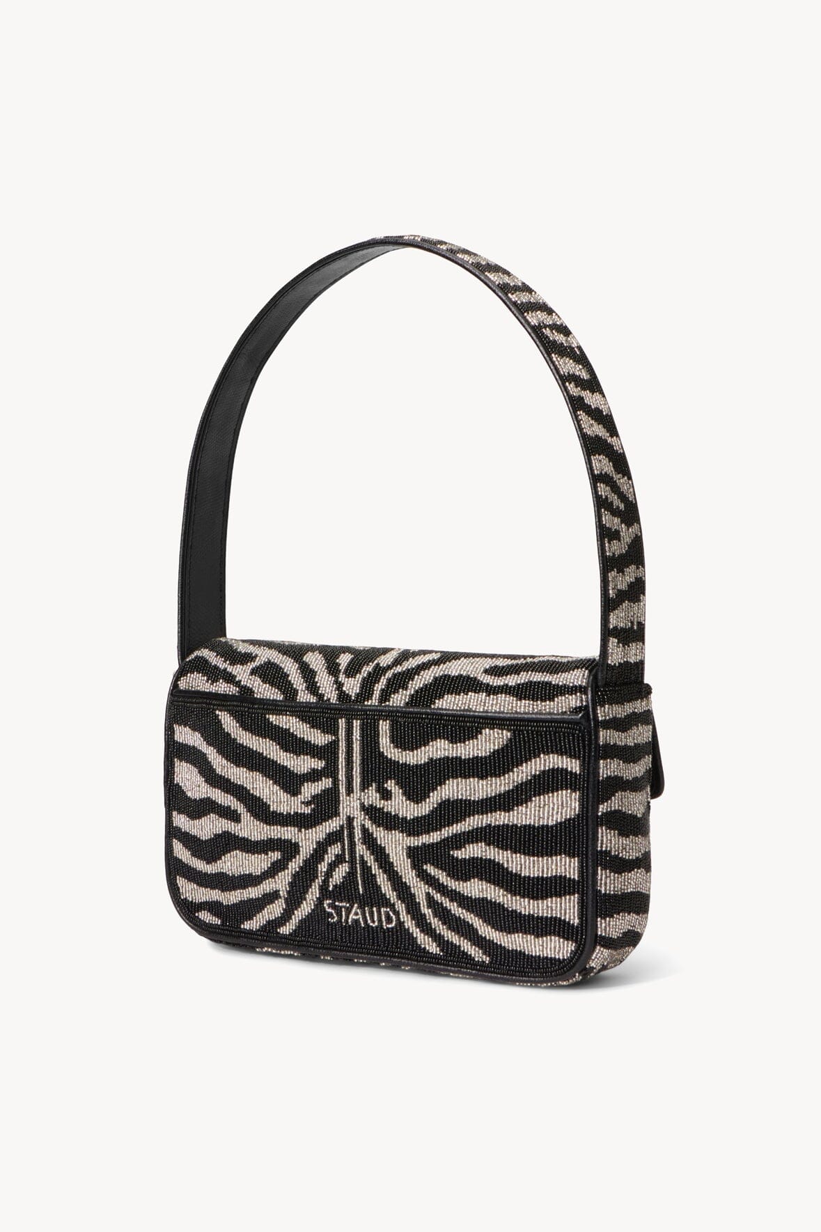 TOMMY BEADED BAG | BLACK WHITE ZEBRA - Image 3
